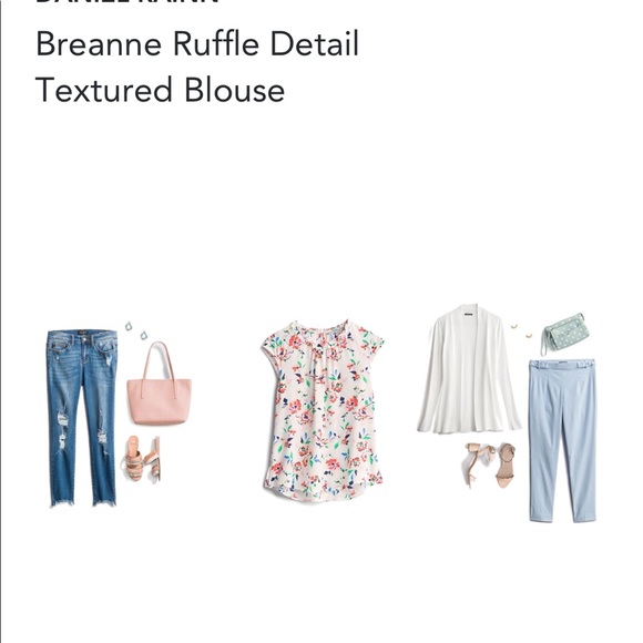 Breanne Ruffle Detail Textured Blouse - PXS - Picture 2 of 6